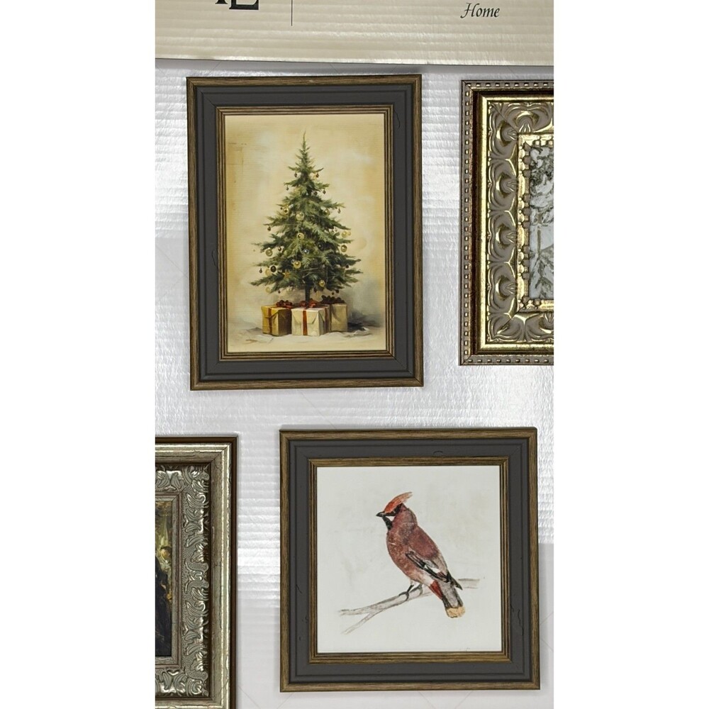 New Petal Lane Home Christmas Set Of 6 Framed Artwork Christmas Theme - Rare - Picture 10 of 11